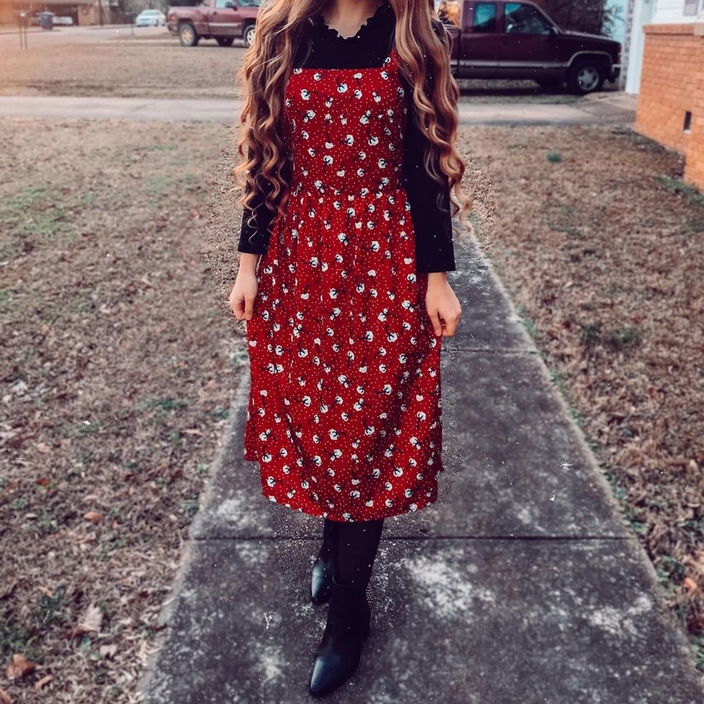 Piper and Scoot midi jumper dress